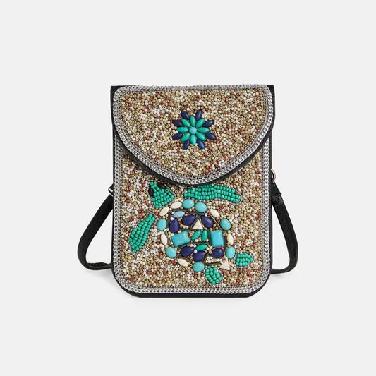 Artisan Beaded Crossbody - Sea Turtle