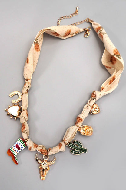 JOSSLYN by wall to wall - SCARF CHARM NECKLACE-BOOT CACTUS HAT HEART | 80N92365