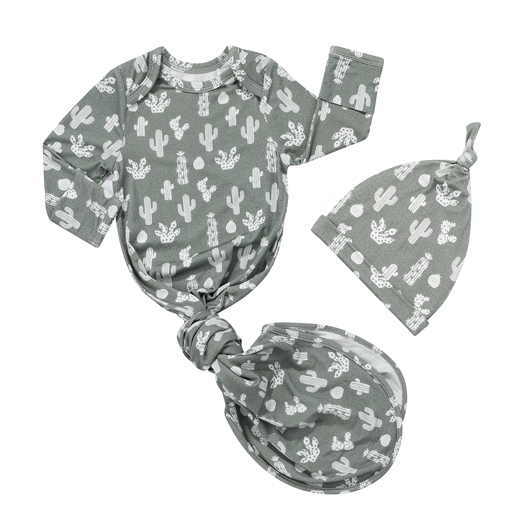 Conjunto de regalo para bebé con bata y gorro de bambú para recién nacidos Stay Sharp