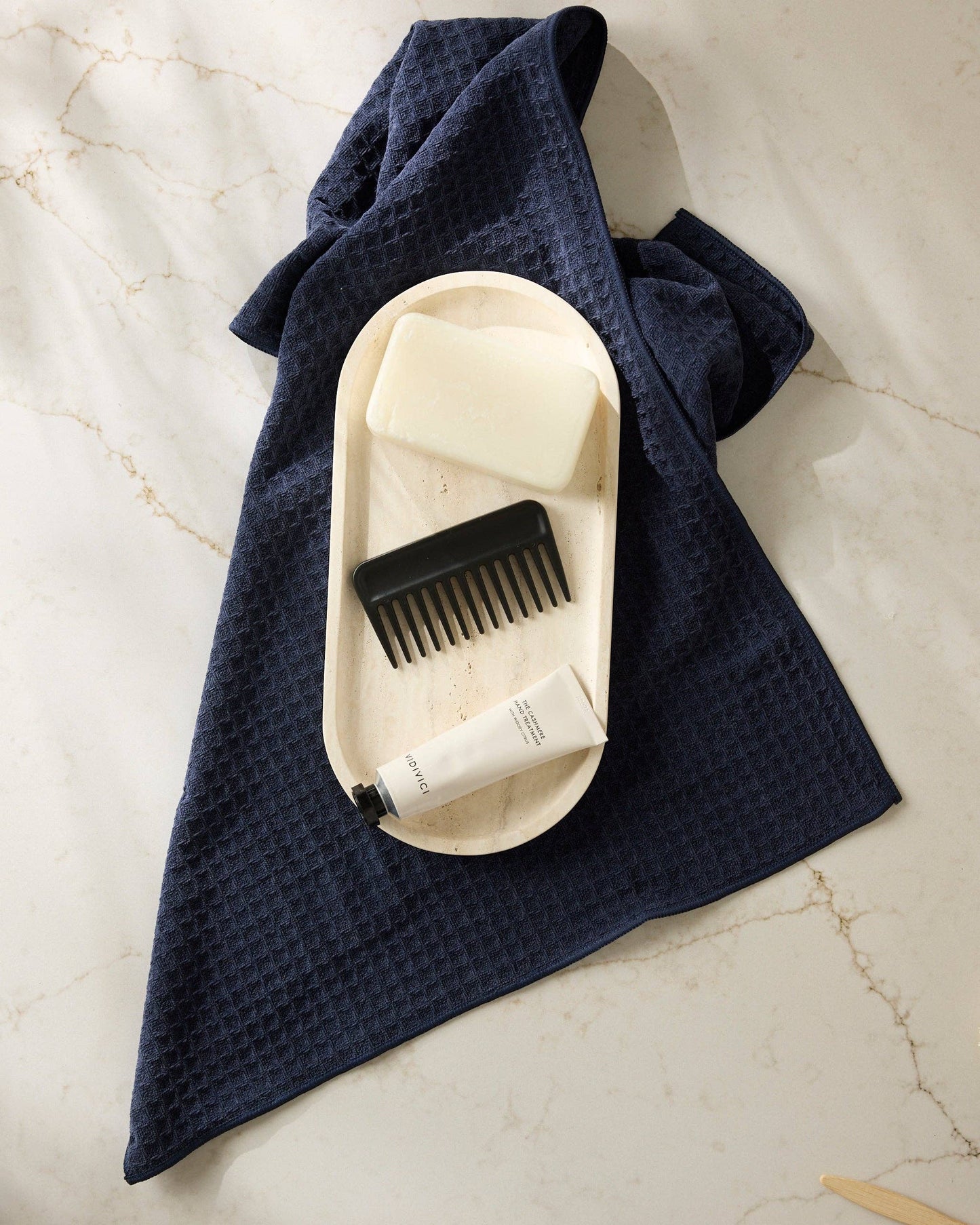 Geometry - Sapphire Truffle Hand Towel