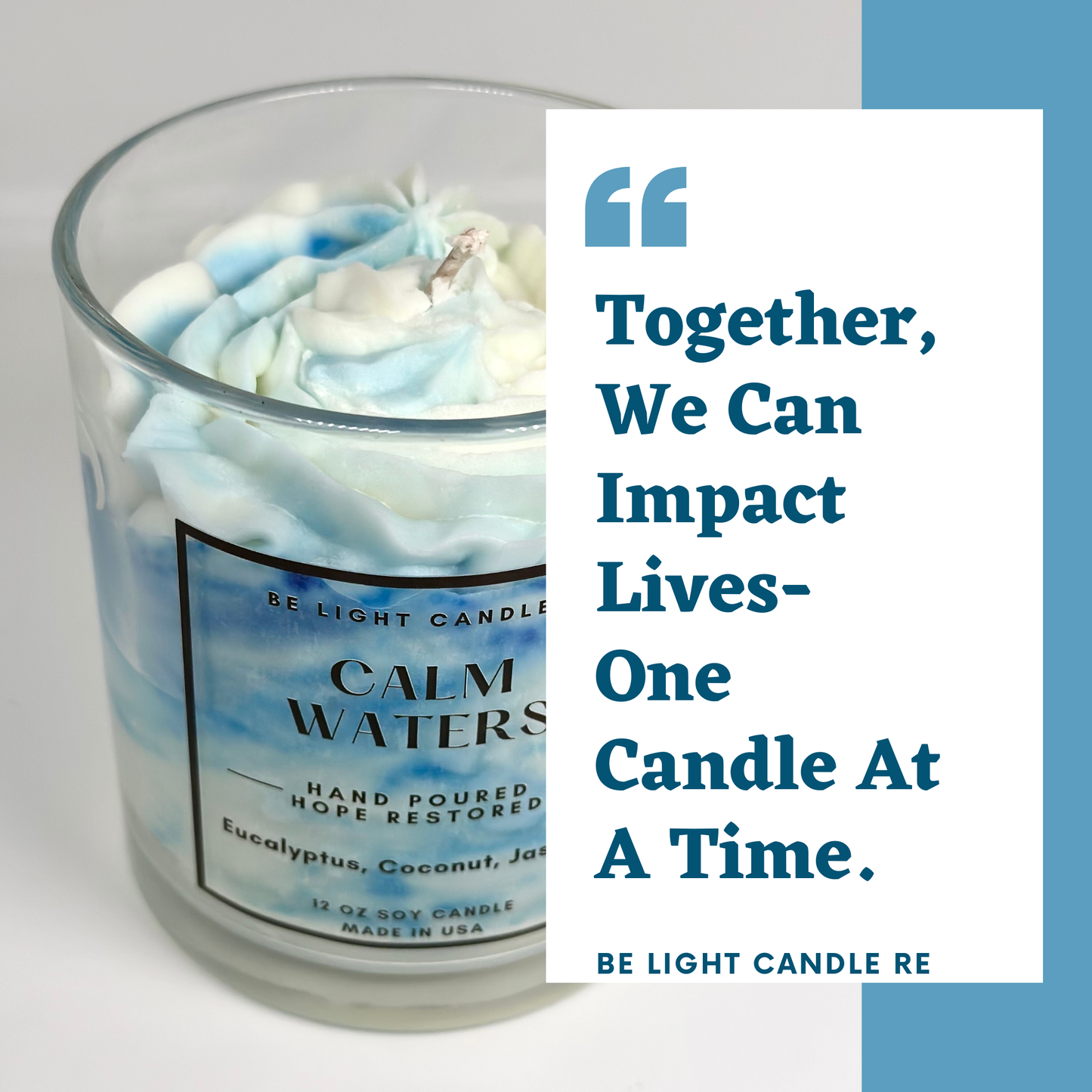 Calm Waters, Scented Soy Candle | Gifts For Friend | Coastal