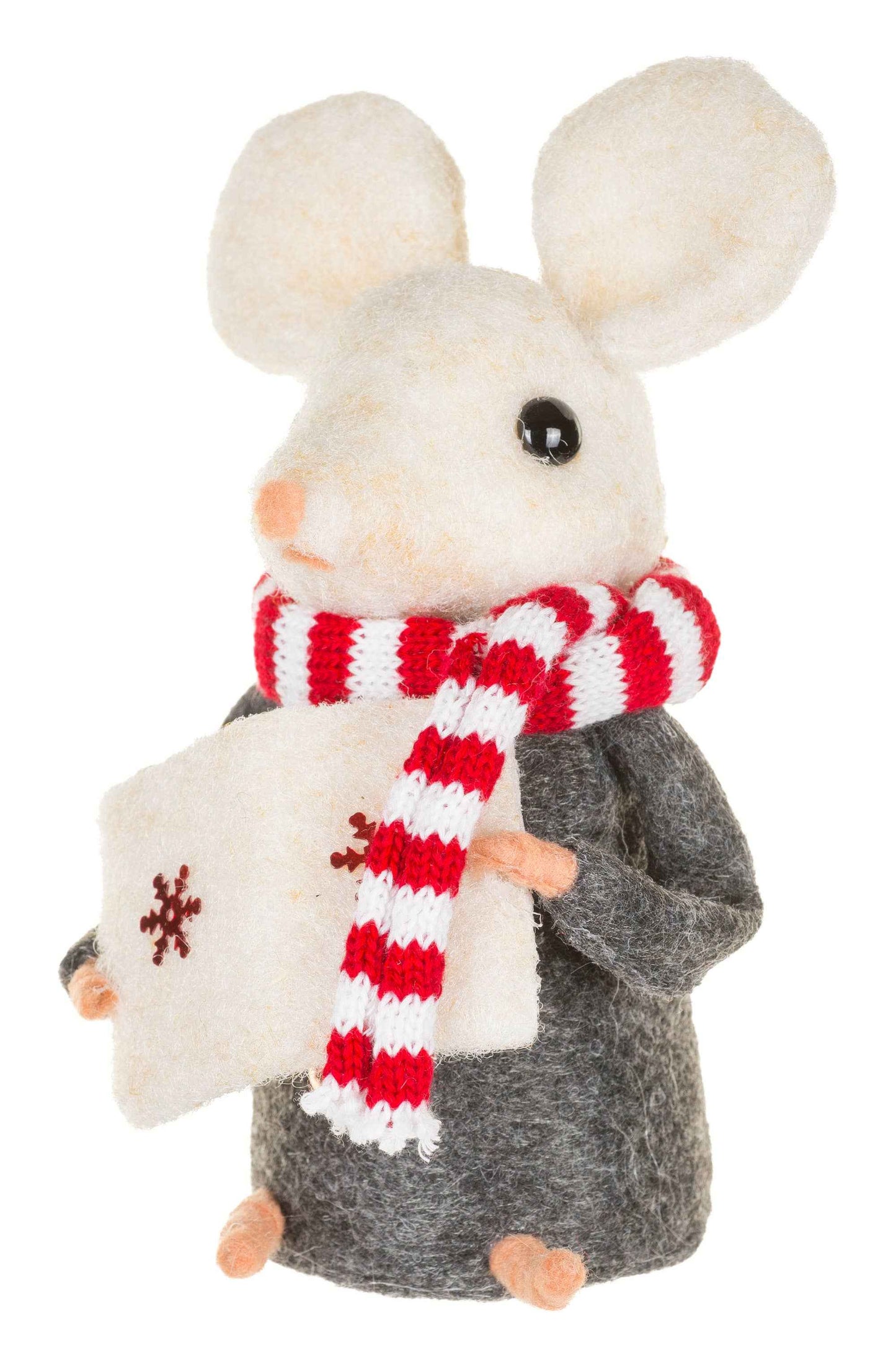 NEW-Gray Mouse Caroler