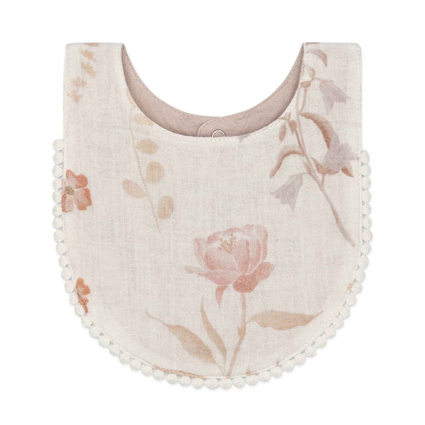 Crane Baby - Violet Floral Cotton Baby Bib Set (3 Pack)