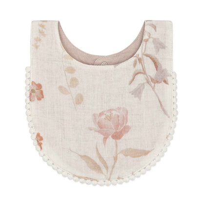 Crane Baby - Violet Floral Cotton Baby Bib Set (3 Pack)