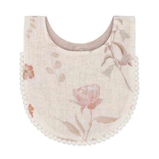 Crane Baby - Violet Floral Cotton Baby Bib Set (3 Pack)