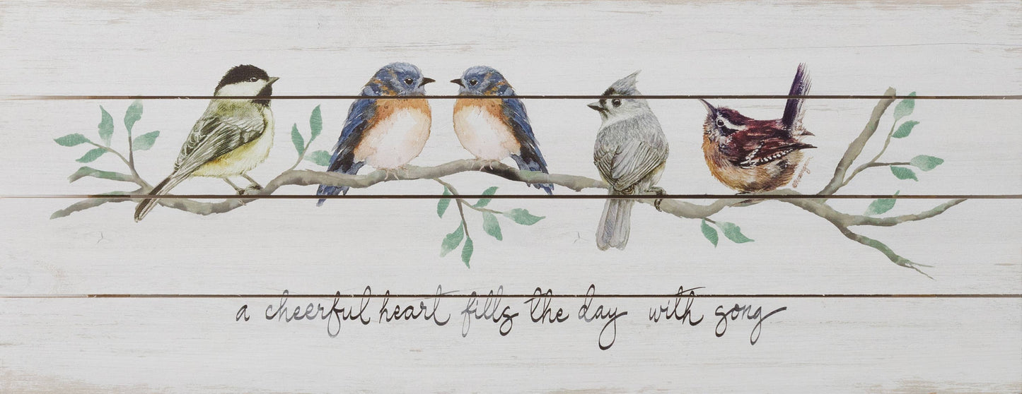 Audrey's Home & Gift - Pallet Sign - Birds on Branch
