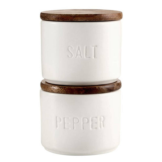 Face to Face Ceramic Salt + Pepper Set (2pc)