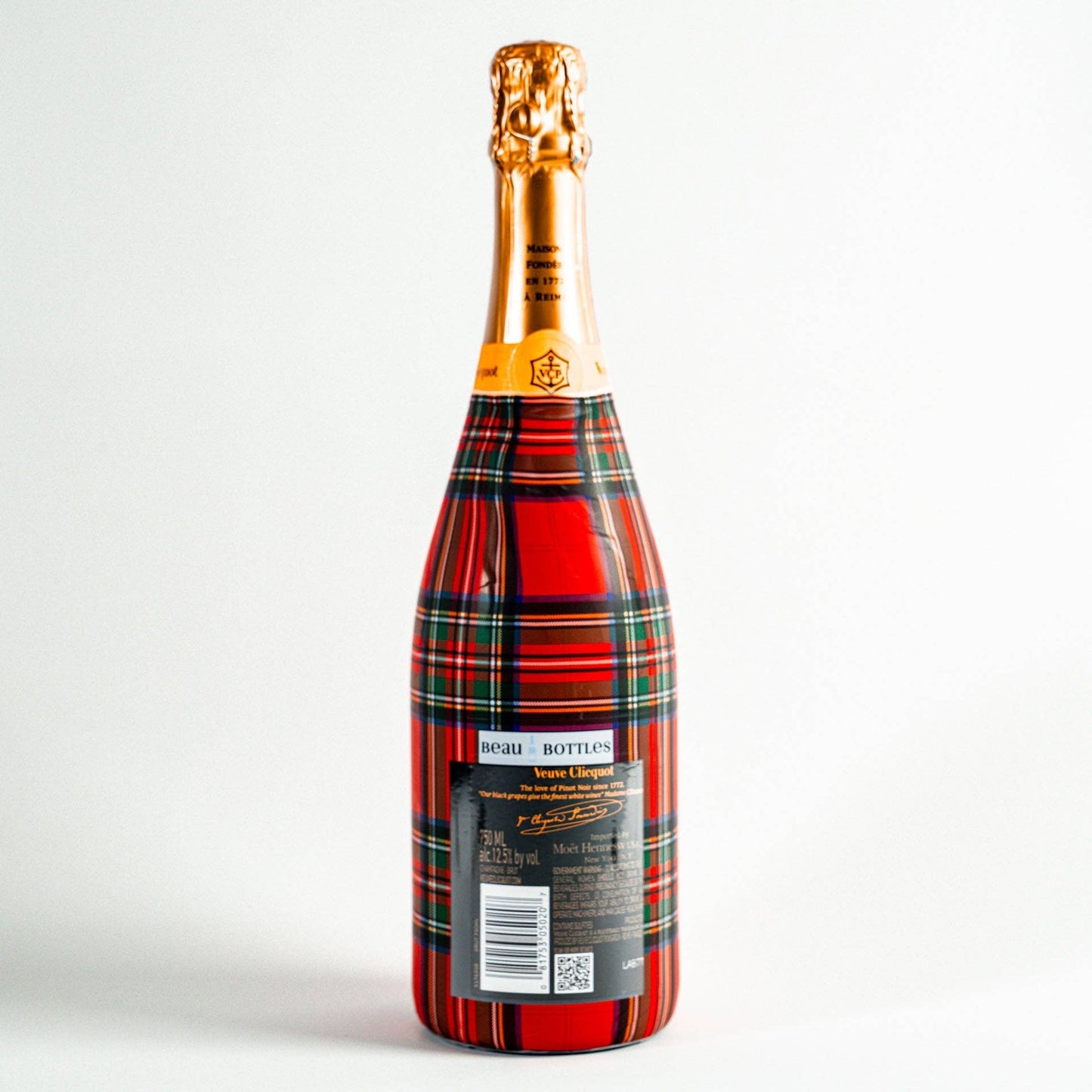 Beau Bottles - Beau Bottles Tartán navideño rojo y verde - Colección Champagne