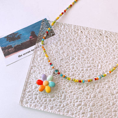 Cute Children’s Butterfly Heart Clavicle Necklace Dopamine Girl Jewelry: Colorful / Average Size (0-12Y）