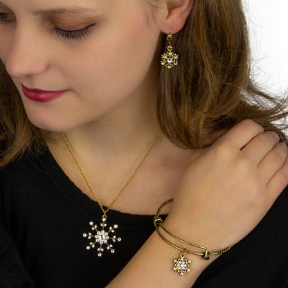 Pendientes Lumi con forma de copo de nieve