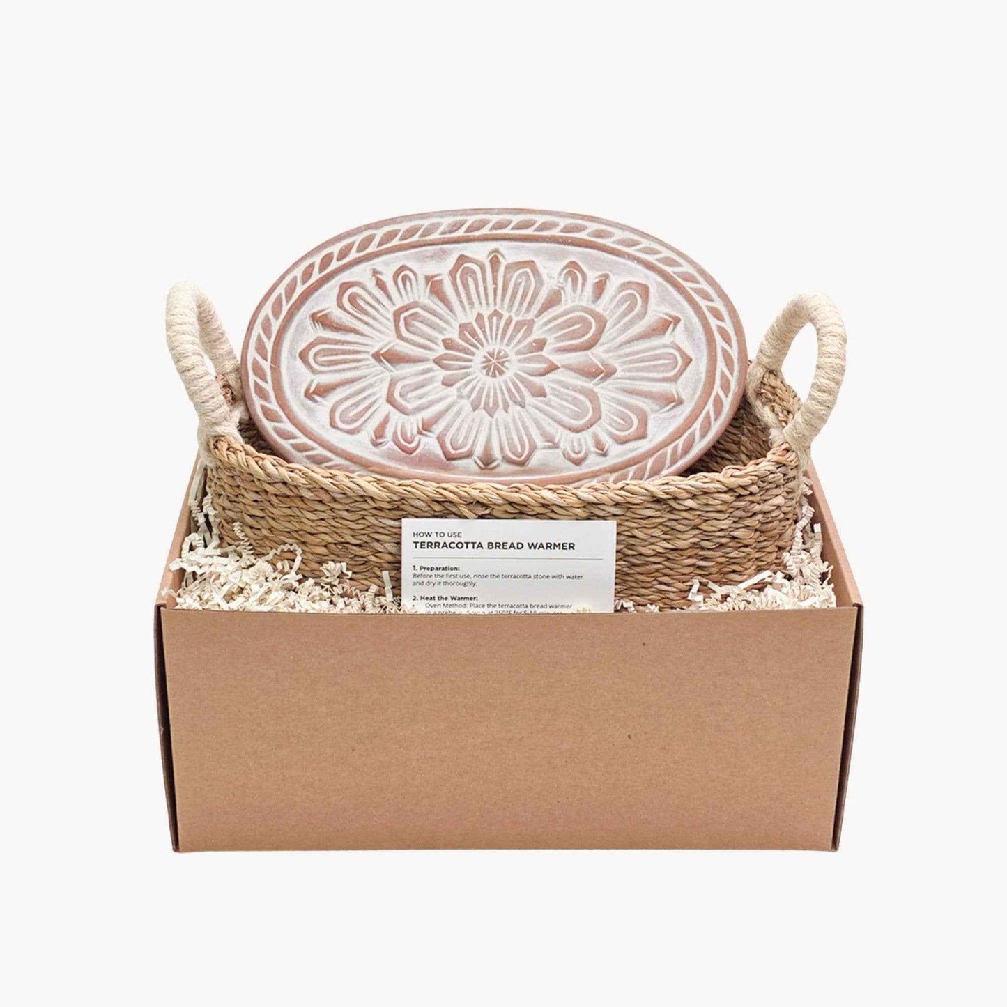Handmade Bread Warmer & Wicker Basket - Flower
