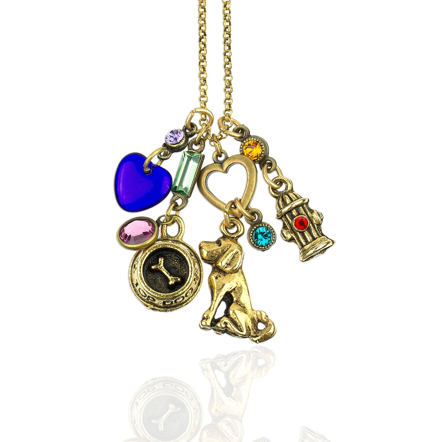 Collar con dijes de "Top Dog" Crystal Jumble