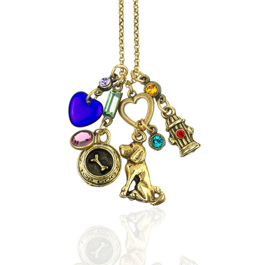 Collar con dijes de "Top Dog" Crystal Jumble