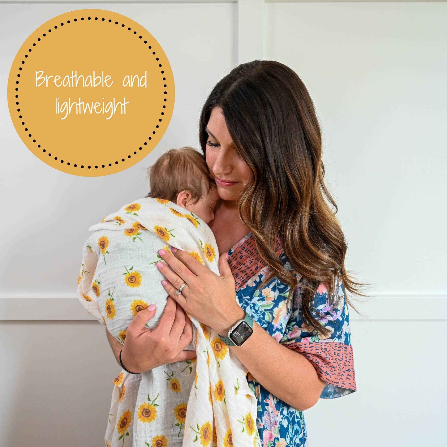 LollyBanks - Sunflower Fields Baby Muslin Swaddle Blanket