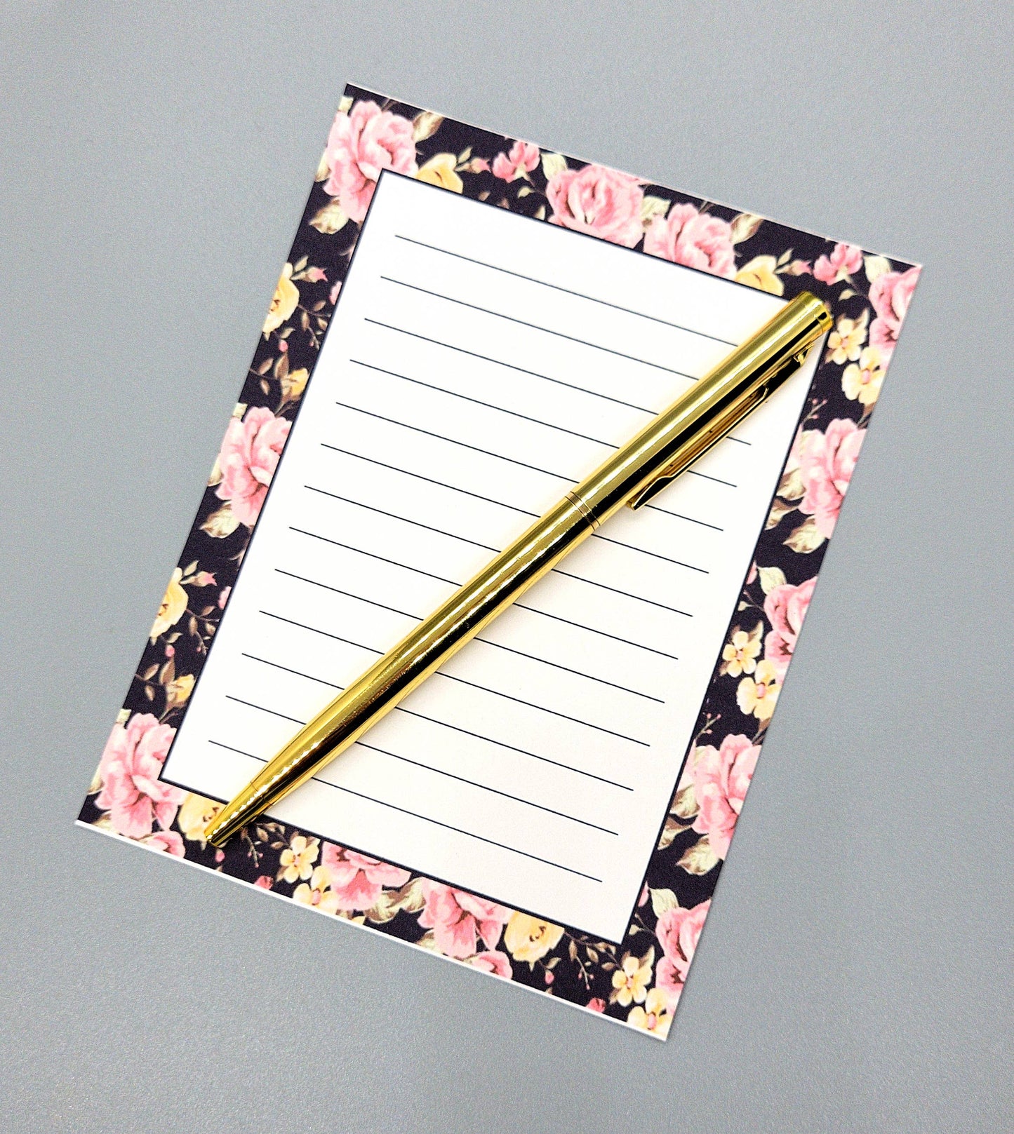 42-Pc Stationery Gift Box Set w/Desk Organizer, Yellow Roses