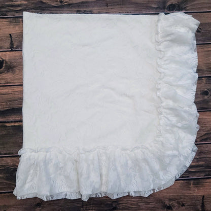 Lace receiving blanket