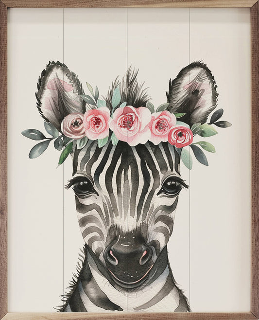 Nursery Floral Zebra