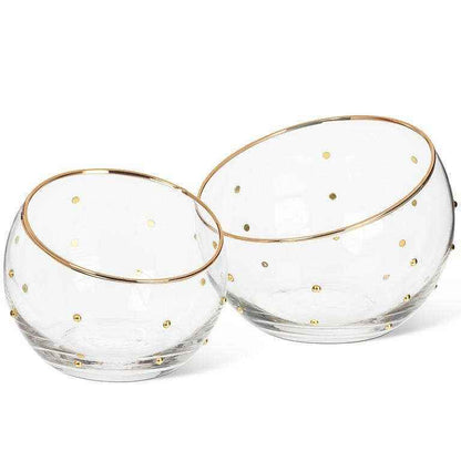 Medium Angled Bowl with Dots