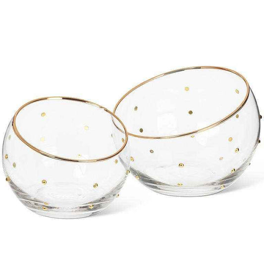 Medium Angled Bowl with Dots