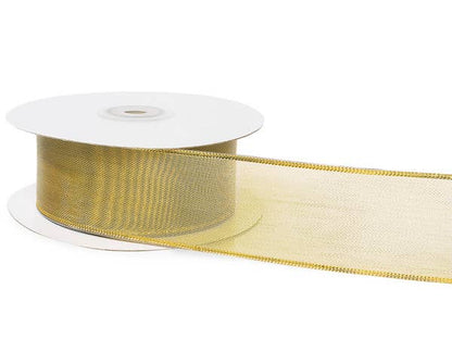 Wired Metallic Edge Mesh Ribbon