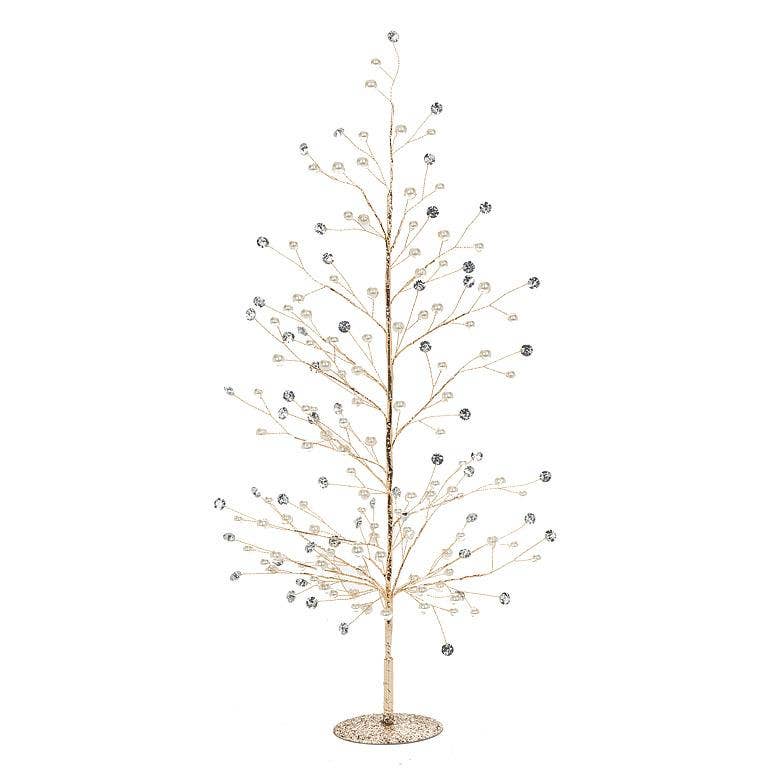 Pearl & Crystal Tree 21"