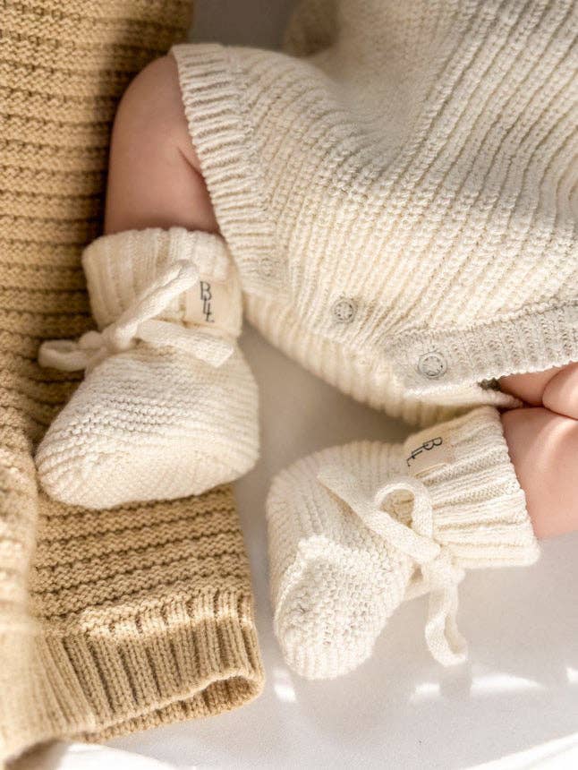 Knit Booties | Textured Cloud