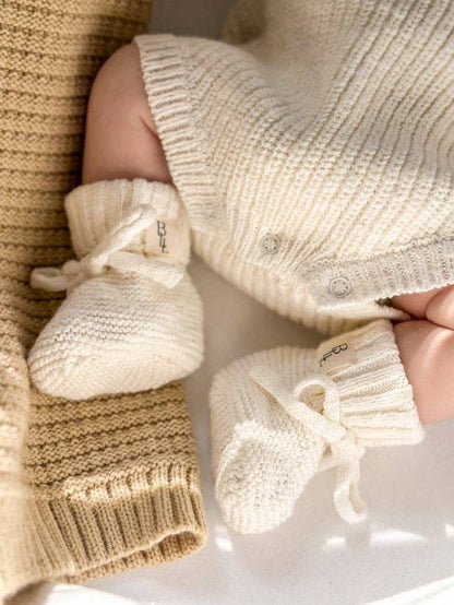 Knit Booties | Textured Cloud