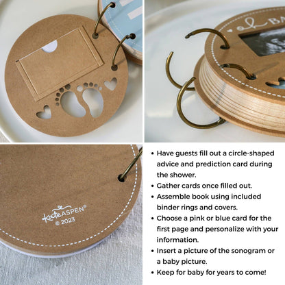 Baby Shower Prediction Advice Card Keepsake Book