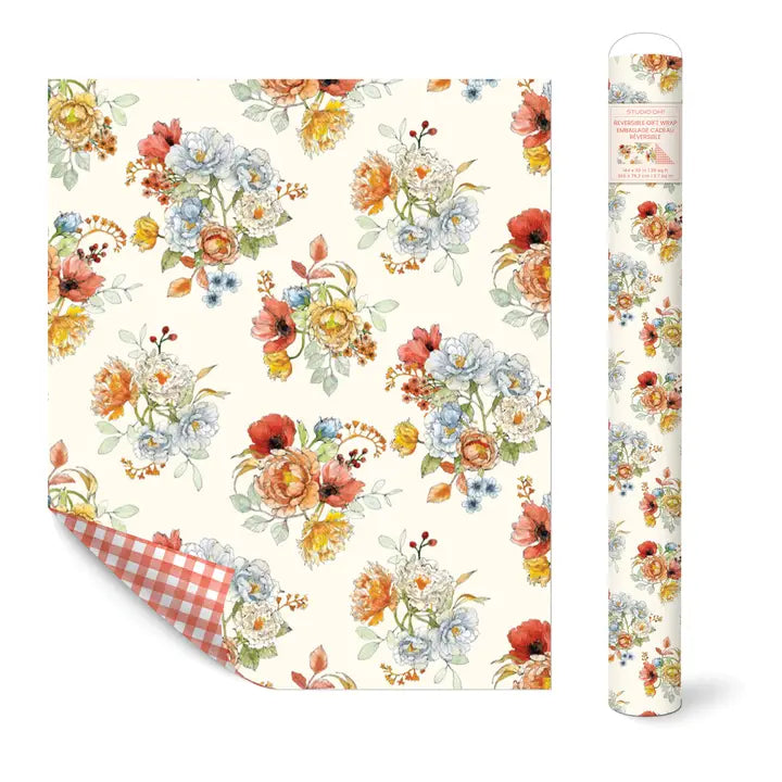 Autumn Bloom Reversible Gift Wrap