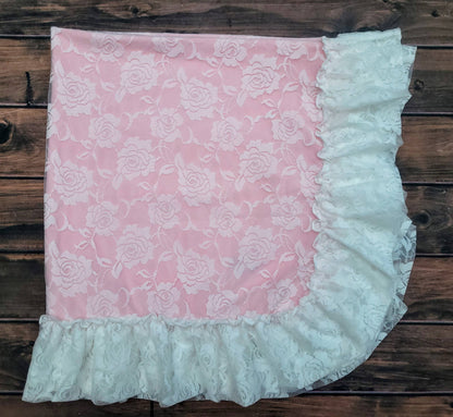 Lace receiving blanket