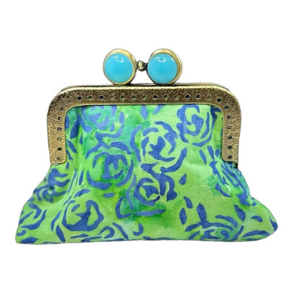 Kiki & Syds Mini Clutch Coin Purse - Blue Rose