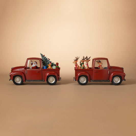 Lighted Spinning Water Globe Truck