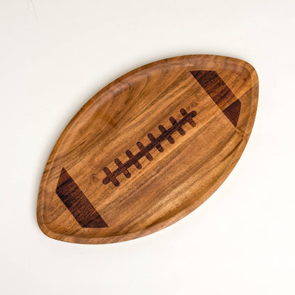 15" Wood Football Cutting Board