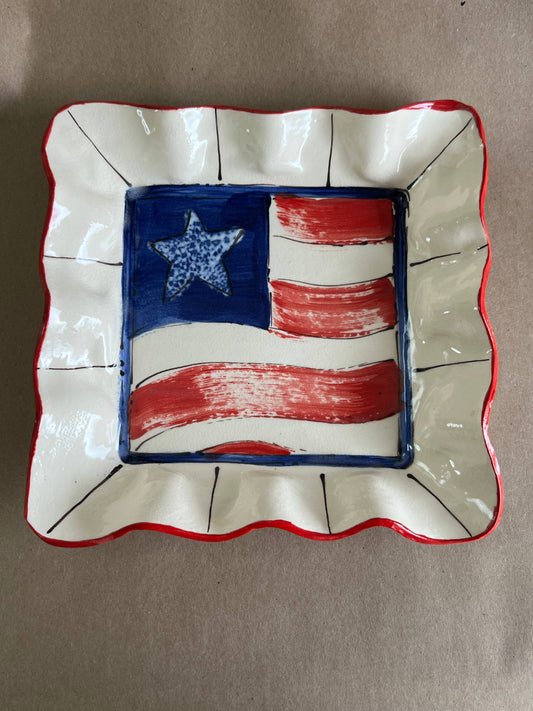 Medium Square Tray -Patriotic