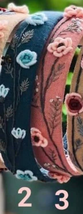 Floral Embroidered Headband