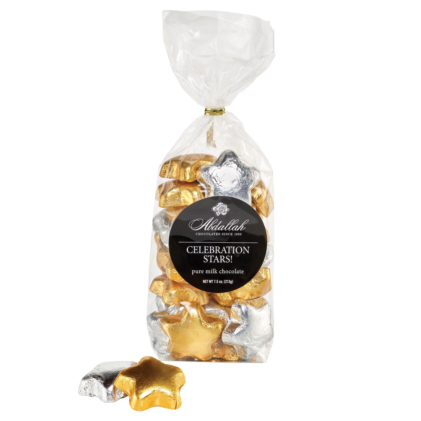Celebration Stars - Milk Chocolate Gold/Silver 7.5 oz