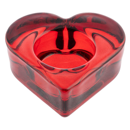 Glass Heart Tealight Holders