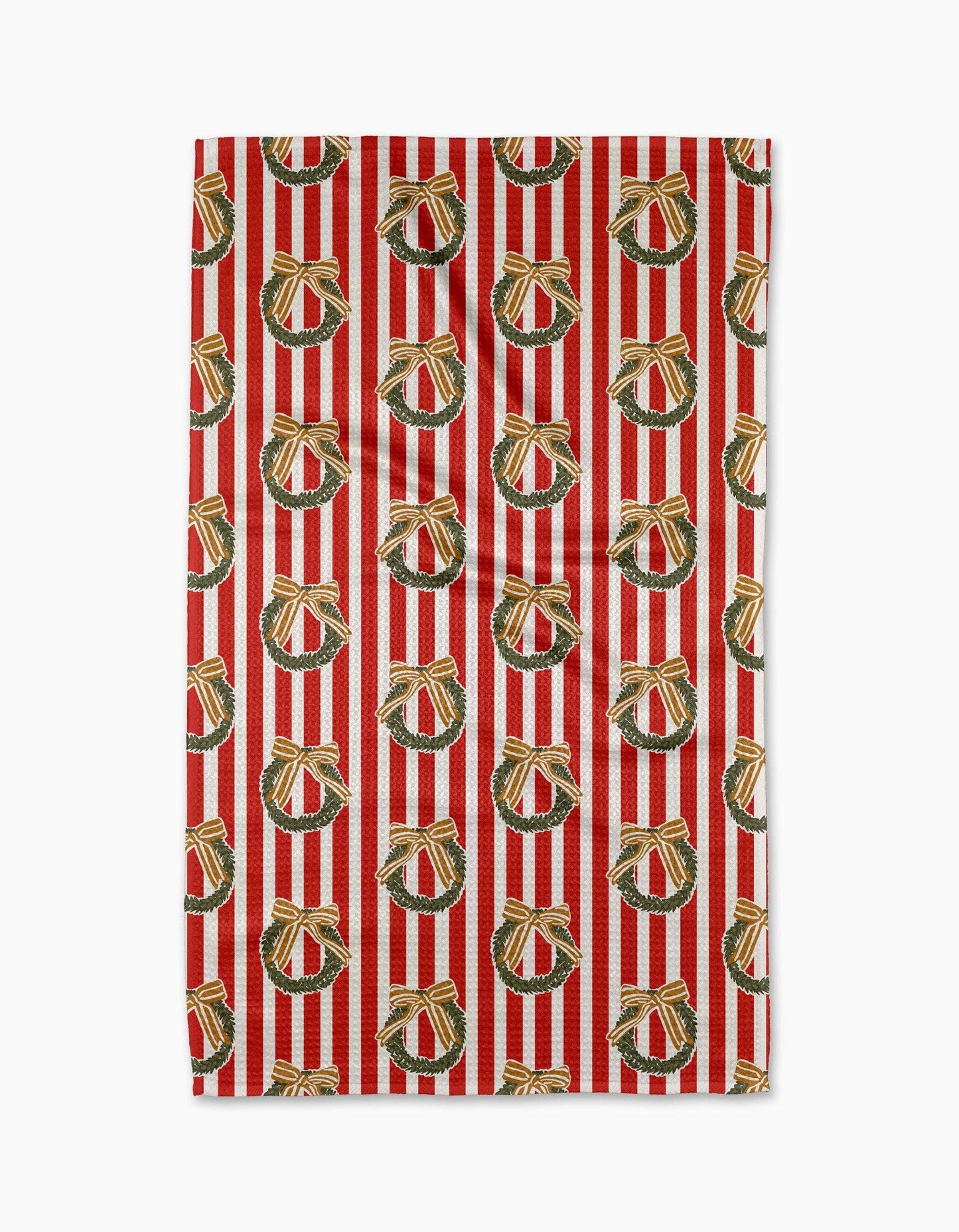 Geometry - Red Wreaths Tea Towel