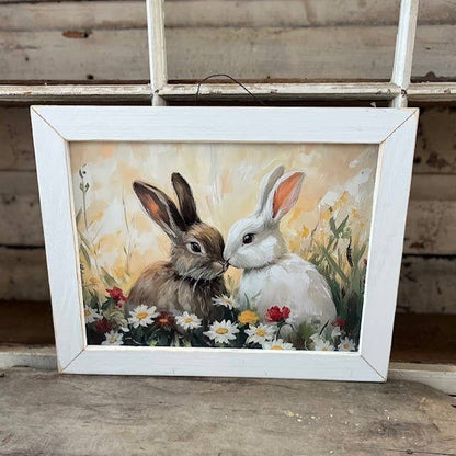 Two Floral Bunnies