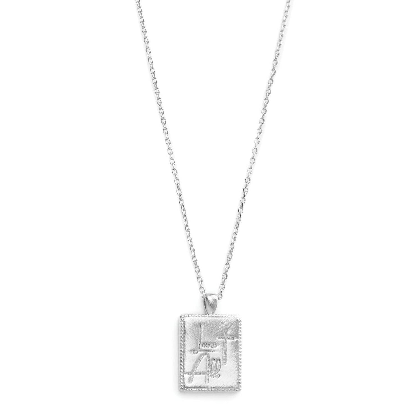 Love All Religious Etched Necklace