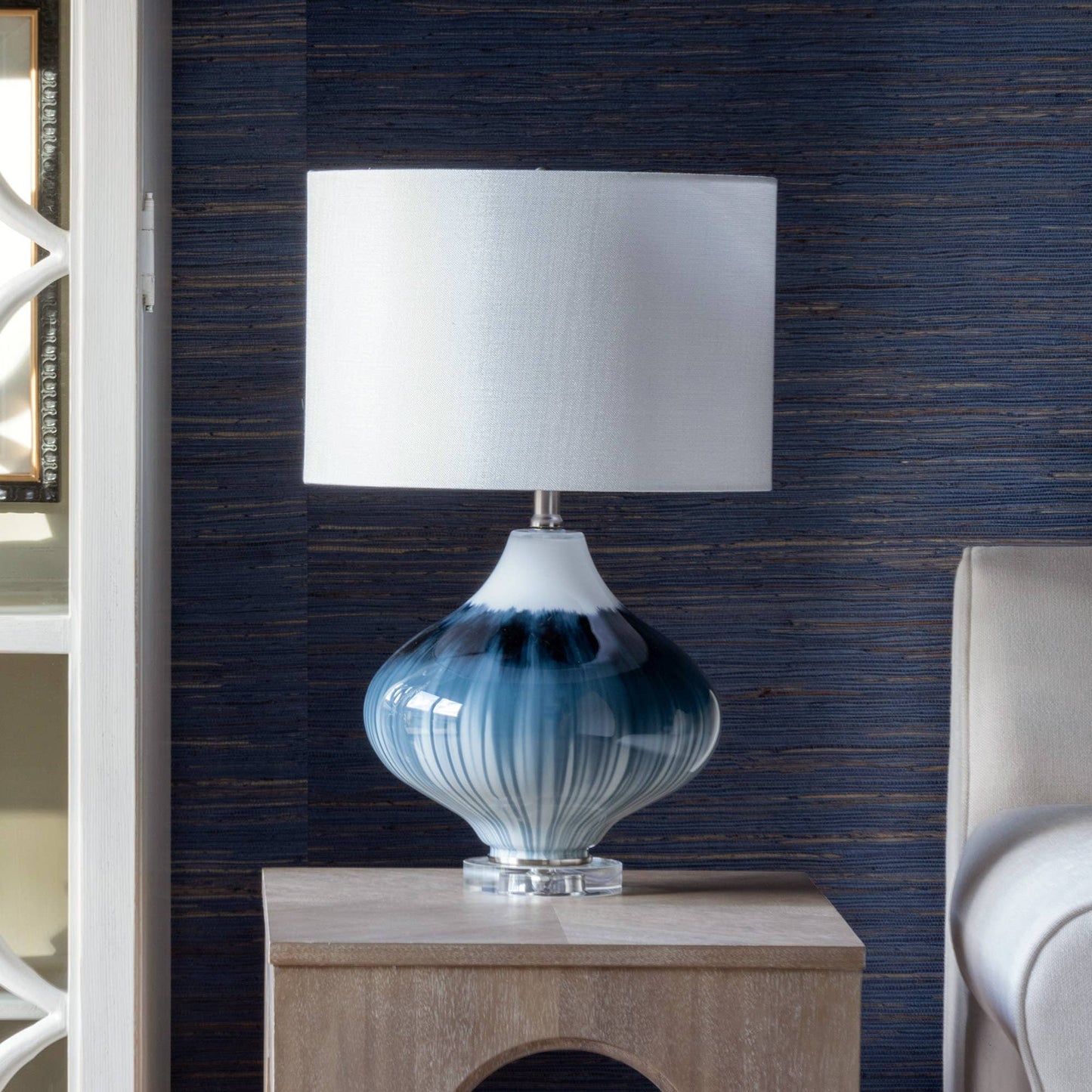 Park Hill Collection Del Mar Glass Lamp