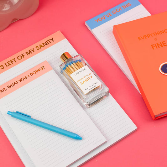 Chez Gagné - Wait, What Was I Doing? - Lined Notepad - Coral Pink - 65 perforated pages - 5x8