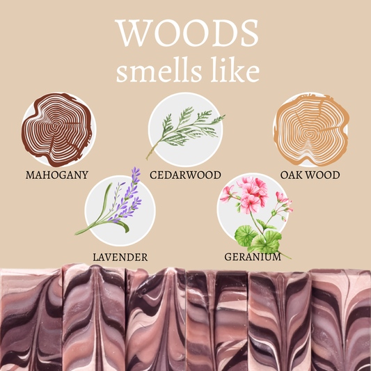 Woods Vegan Handmade Bar Soap For Men - 4oz