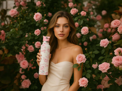 Blush – Floral Insulated Water Bottle | 25oz