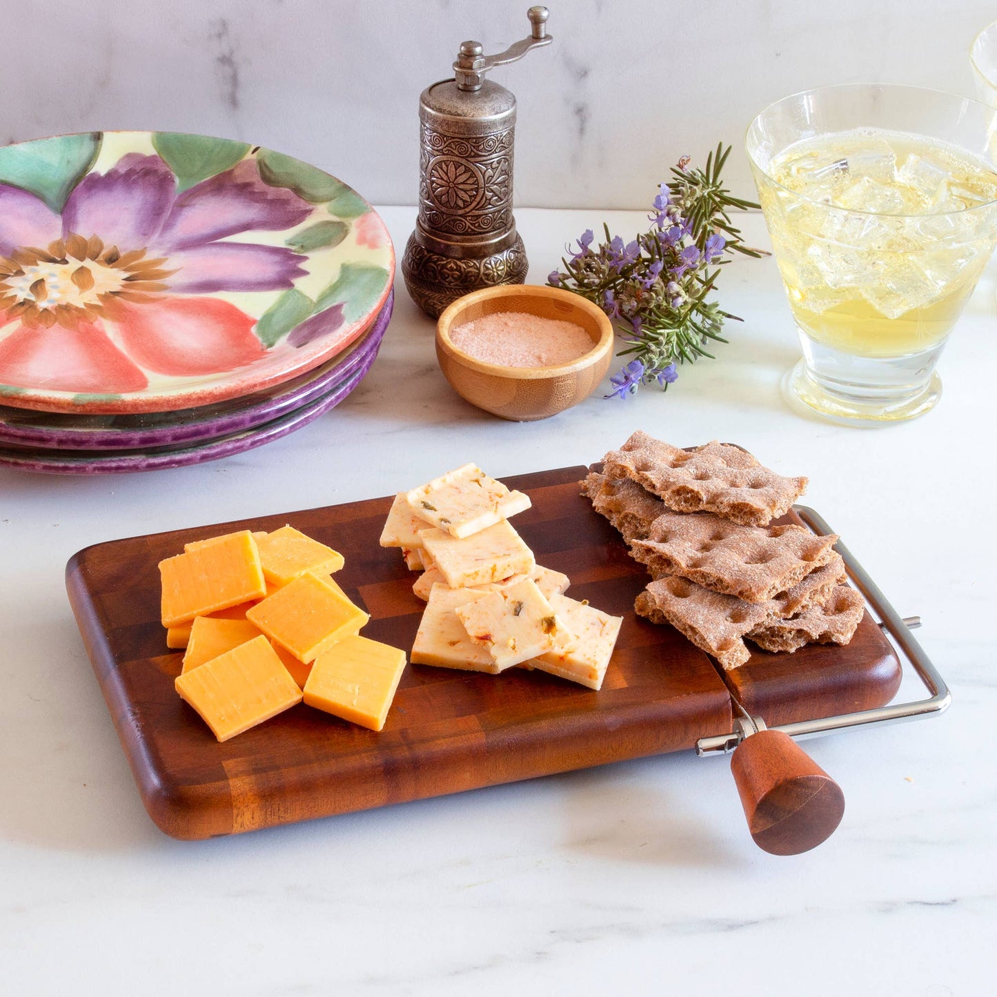 Rock & Branch® Acacia Charcuterie Board with Cheese Slicer