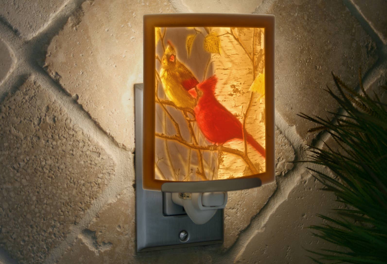 The Porcelain Garden Inc Cardinals Lithophane Night Light