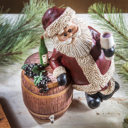 Wine Santa Figurine