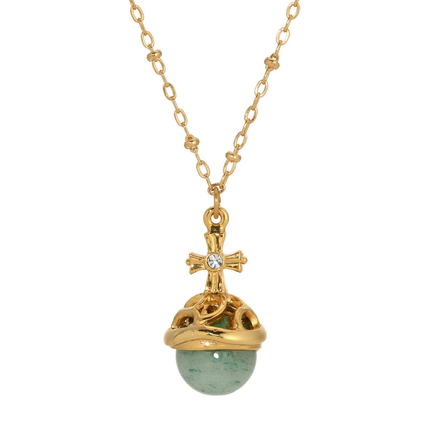1928 Jewelry - Symbols Of Faith Globus Cruciger Inspired Pendant Necklace 16"