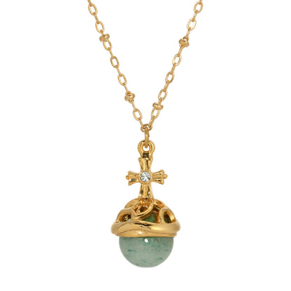 1928 Jewelry - Symbols Of Faith Globus Cruciger Inspired Pendant Necklace 16"