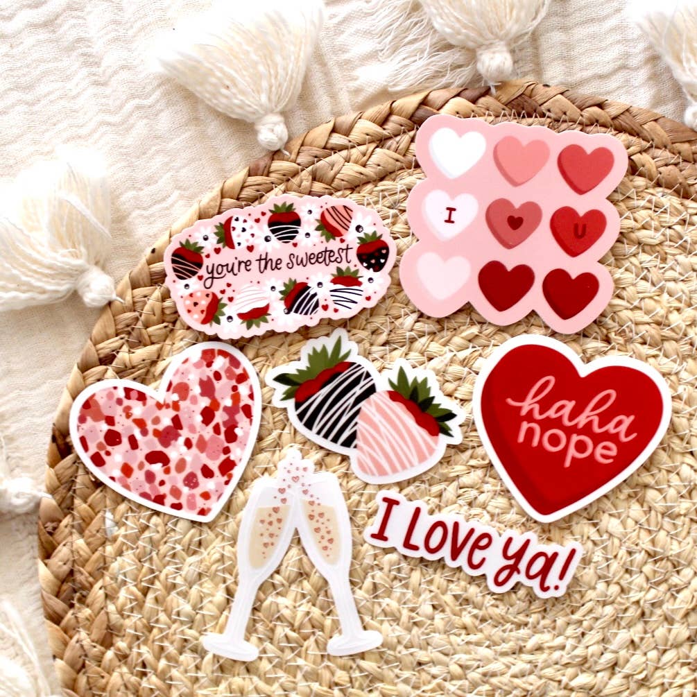 Haha Nope Heart Sticker - Valentine's Day